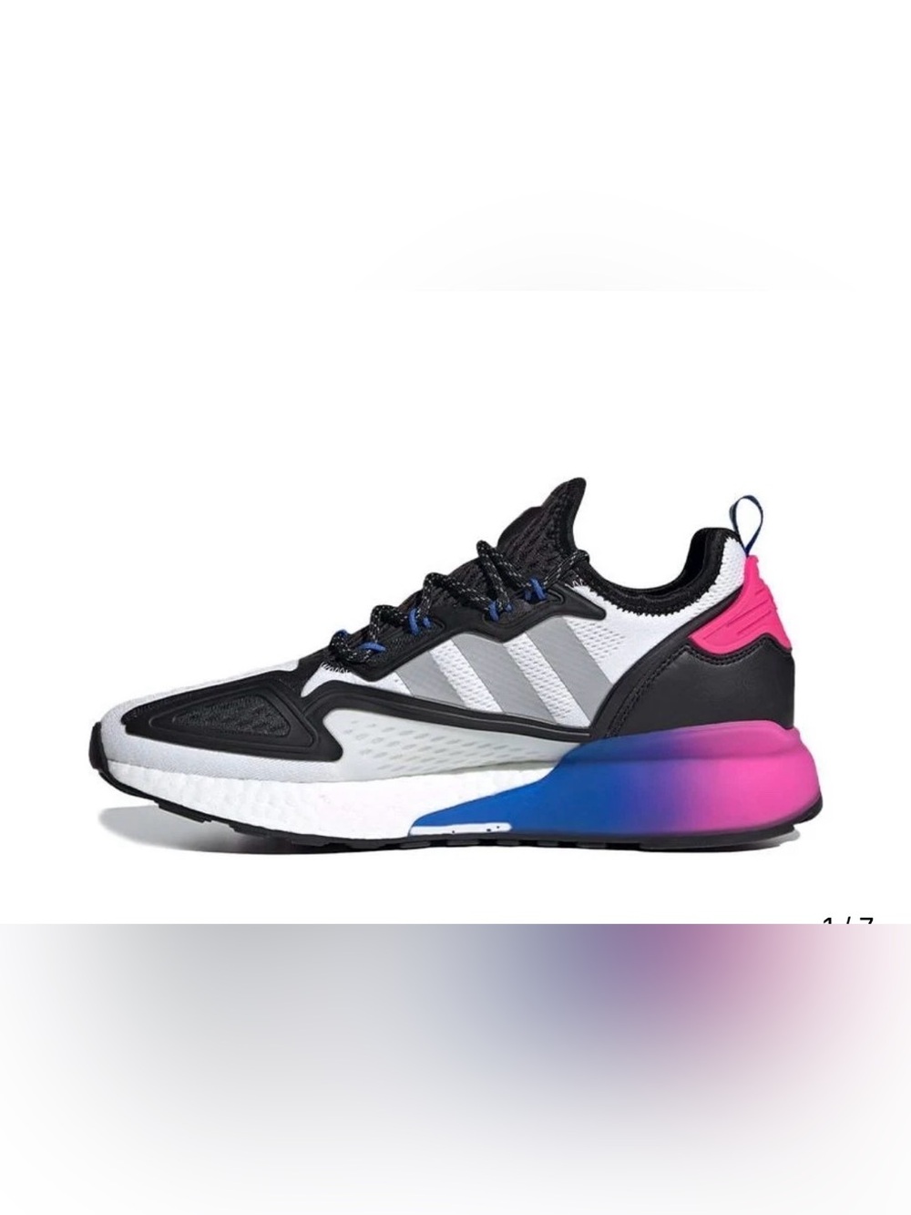 Adidas ZX 2K Boost J Gradient Sneakers US 6 White Blue Pink FY1942